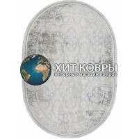 Турецкий ковер Tajmahal 06501 Серый-крем овал